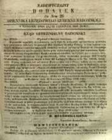 Dziennik Urzędowy Gubernii Radomskiej, 1848, nr 26, dod. nadzwyczajny
