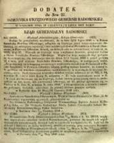 Dziennik Urzędowy Gubernii Radomskiej, 1848, nr 27, dod.