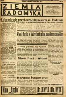 Ziemia Radomska, 1932, R. 5, nr 257