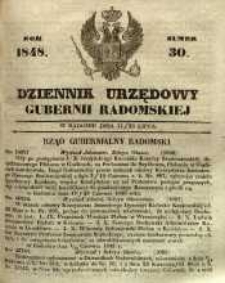 Dziennik Urzędowy Gubernii Radomskiej, 1848, nr 30