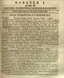 Dziennik Urzędowy Gubernii Radomskiej, 1848, nr 30, dod. I