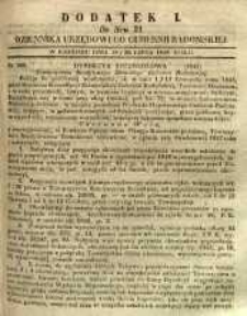 Dziennik Urzędowy Gubernii Radomskiej, 1848, nr 31, dod. I