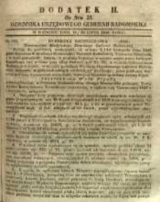 Dziennik Urzędowy Gubernii Radomskiej, 1848, nr 31, dod. II