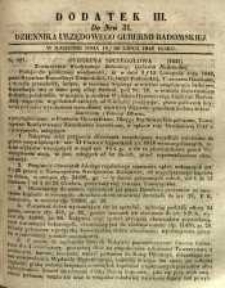 Dziennik Urzędowy Gubernii Radomskiej, 1848, nr 31, dod. III