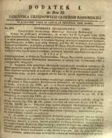 Dziennik Urzędowy Gubernii Radomskiej, 1848, nr 32, dod. I