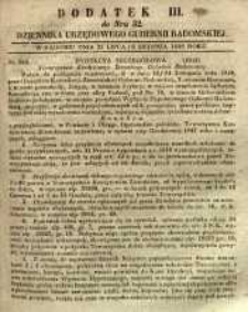 Dziennik Urzędowy Gubernii Radomskiej, 1848, nr 32, dod. III