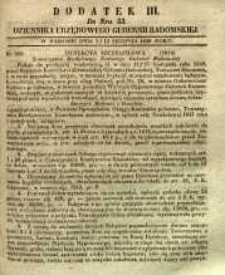 Dziennik Urzędowy Gubernii Radomskiej, 1848, nr 33, dod. III