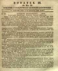 Dziennik Urzędowy Gubernii Radomskiej, 1848, nr 33, dod. III