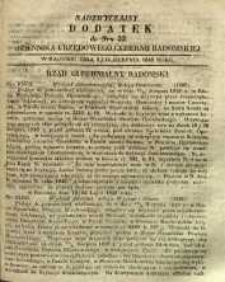 Dziennik Urzędowy Gubernii Radomskiej, 1848, nr 33, dod. nadzwyczajny