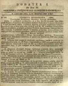 Dziennik Urzędowy Gubernii Radomskiej, 1848, nr 34, dod. I
