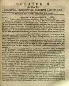 Dziennik Urzędowy Gubernii Radomskiej, 1848, nr 34, dod. II