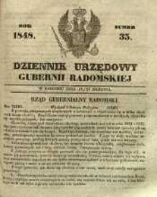 Dziennik Urzędowy Gubernii Radomskiej, 1848, nr 35