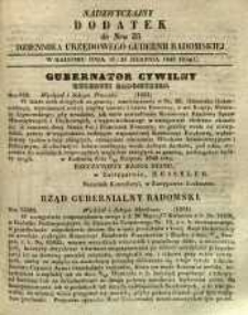 Dziennik Urzędowy Gubernii Radomskiej, 1848, nr 35, dod. nadzwyczajny