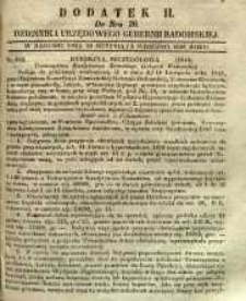 Dziennik Urzędowy Gubernii Radomskiej, 1848, nr 36, dod. II
