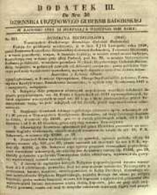 Dziennik Urzędowy Gubernii Radomskiej, 1848, nr 36, dod. III