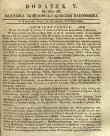 Dziennik Urzędowy Gubernii Radomskiej, 1848, nr 36, dod. V