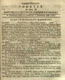 Dziennik Urzędowy Gubernii Radomskiej, 1848, nr 36, dod. nadzwyczajny