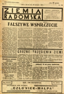 Ziemia Radomska, 1932, R. 5, nr 268