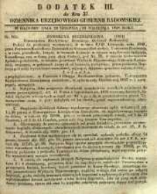 Dziennik Urzędowy Gubernii Radomskiej, 1848, nr 37, dod. III