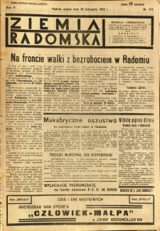 Ziemia Radomska, 1932, R. 5, nr 271