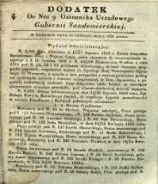 Dziennik Urzędowy Gubernii Sandomierskiej, 1838, nr 9, dod.
