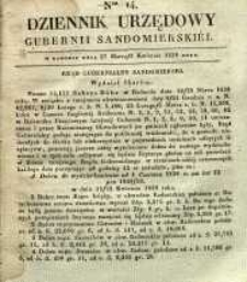 Dziennik Urzędowy Gubernii Sandomierskiej, 1838, nr 14