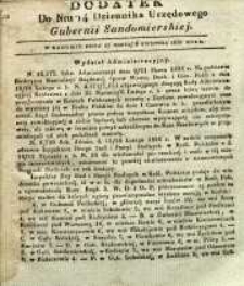 Dziennik Urzędowy Gubernii Sandomierskiej, 1838, nr 14, dod.