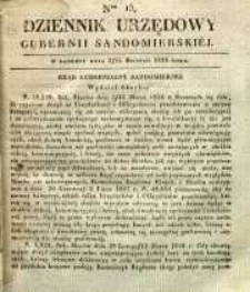 Dziennik Urzędowy Gubernii Sandomierskiej, 1838, nr 15