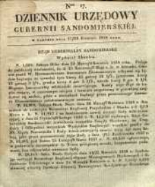 Dziennik Urzędowy Gubernii Sandomierskiej, 1838, nr 17