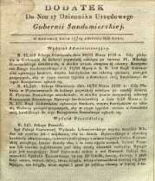 Dziennik Urzędowy Gubernii Sandomierskiej, 1838, nr 17, dod.