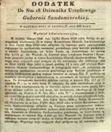 Dziennik Urzędowy Gubernii Sandomierskiej, 1838, nr 18, dod. I