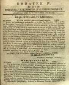 Dziennik Urzędowy Gubernii Radomskiej, 1848, nr 38, dod. IV