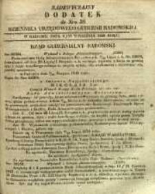 Dziennik Urzędowy Gubernii Radomskiej, 1848, nr 38, dod. nadzwyczajny