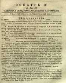Dziennik Urzędowy Gubernii Radomskiej, 1848, nr 39, dod. IV