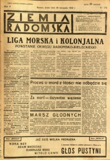 Ziemia Radomska, 1932, R. 5, nr 275