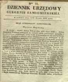 Dziennik Urzędowy Gubernii Sandomierskiej, 1838, nr 33