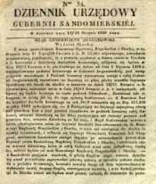 Dziennik Urzędowy Gubernii Sandomierskiej, 1838, nr 34