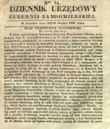Dziennik Urzędowy Gubernii Sandomierskiej, 1838, nr 34
