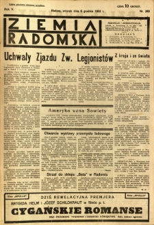 Ziemia Radomska, 1932, R. 5, nr 280