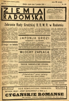 Ziemia Radomska, 1932, R. 5, nr 281
