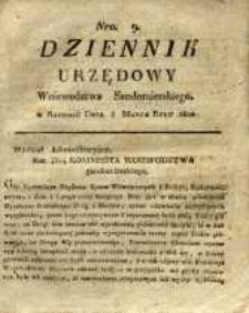 Dziennik Urzędowy Województwa Sandomierskiego, 1820, nr 9