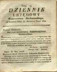 Dziennik Urzędowy Województwa Sandomierskiego, 1820, nr 17