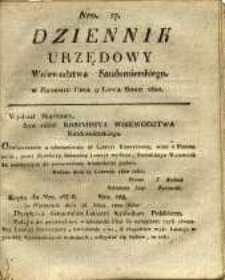 Dziennik Urzędowy Województwa Sandomierskiego, 1820, nr 27