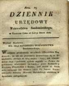 Dziennik Urzędowy Województwa Sandomierskiego, 1820, nr 29
