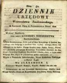 Dziennik Urzędowy Województwa Sandomierskiego, 1820, nr 40