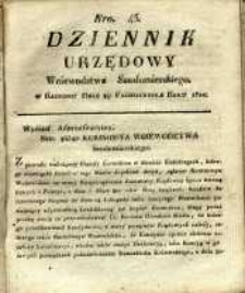 Dziennik Urzędowy Województwa Sandomierskiego, 1820, nr 43