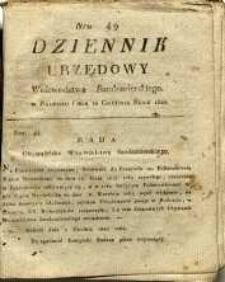 Dziennik Urzędowy Województwa Sandomierskiego, 1820, nr 49