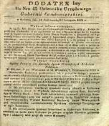 Dziennik Urzędowy Gubernii Sandomierskiej, 1838, nr 45, dod.
