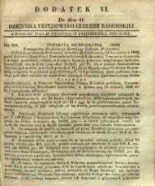 Dziennik Urzędowy Gubernii Radomskiej, 1848, nr 41, dod. VI
