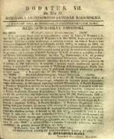 Dziennik Urzędowy Gubernii Radomskiej, 1848, nr 41, dod. VII